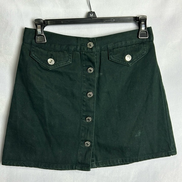 Forever 21 Dresses & Skirts - Forever 21 green denim mini skirt